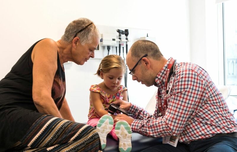 Bruyère Family Health Team patient, with Doctor and family member