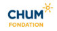 Logo Fondation du CHUM bleu et jaune