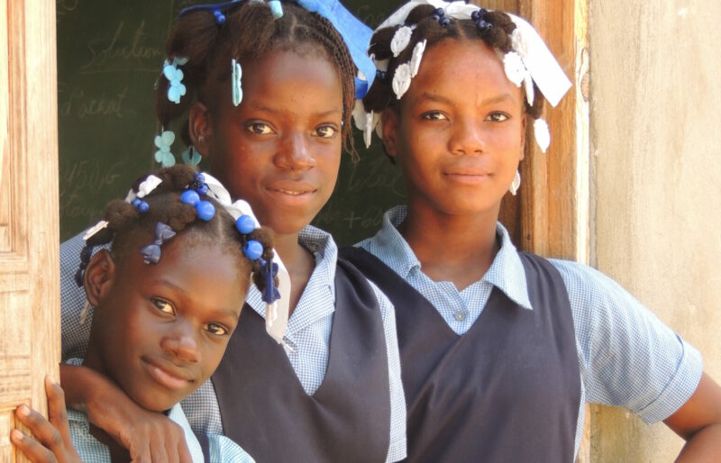 Écolières haïtiennes, Haïti rural