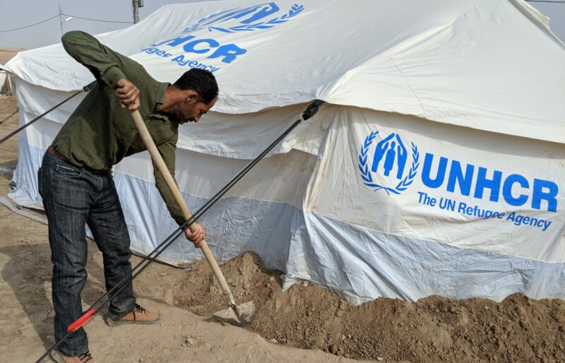 Iraq. Syrian refugees fleeing conflict receive aid and shelter in camps