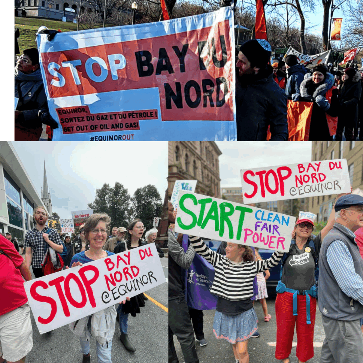 Manifestation contre Bay du Nord