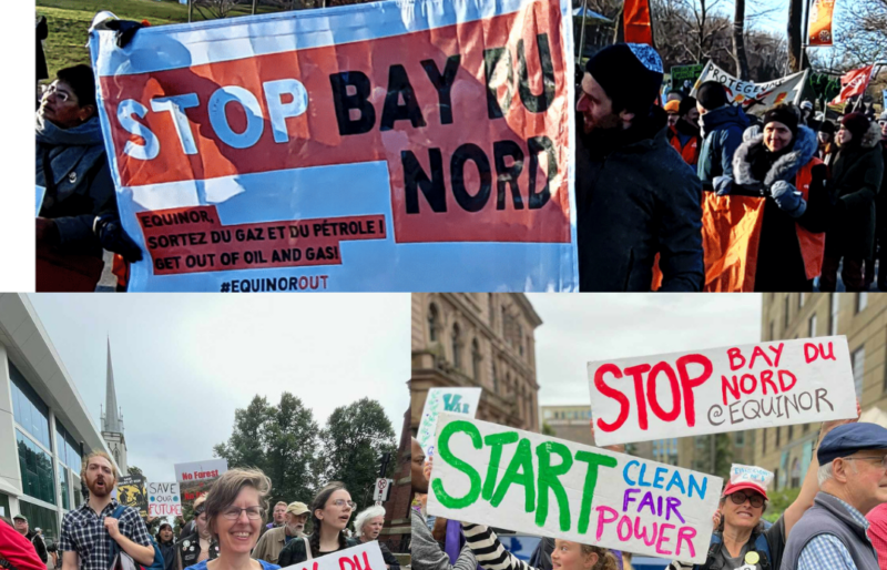 Manifestation contre Bay du Nord
